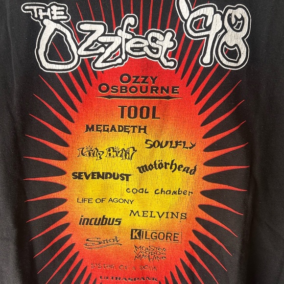 🔥 Rare Vintage Ozzfest 1998 Ozzy Osbourne Band Tee – Size Large RIP Ozzy - Picture 7 of 8